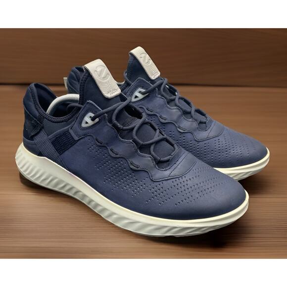 ECCO ST 1 Lite Dark Navy Leather Comfort Shoes Mens Size 9.5 Fast Shipping main image 6